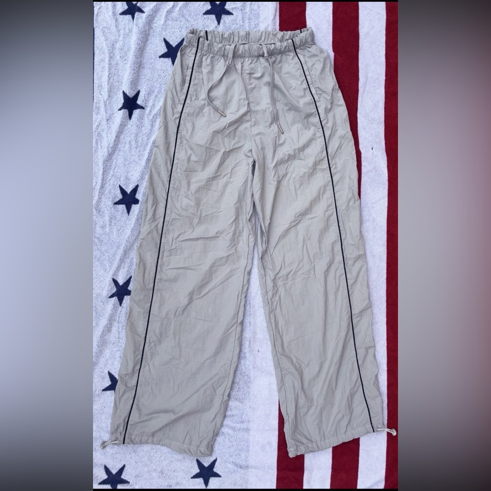 Abercrombie & Fitch VTG Y2K  Baggy Fit Wide Leg Parachute Pants  Bungee Ankle XS